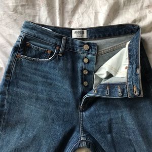AGOLDE Riley high rise straight crop jeans